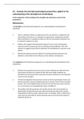 D1 Unit 29 evaluate the principal psychological perspectives applied to the understanding of the development of individuals