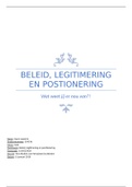 Beleid legitimeren en postioneren