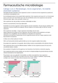 Samenvatting Colleges Farmaceutische Microbiologie