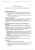 Teoría de la educación Temas 1 - 8