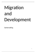 Migration and Development lecture summary 17/18