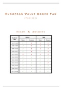 European Value Added Tax (exams and answers)