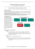 Marketing For Hospitality and Tourism Chapter 1, 2, 6, 8, 9, 10, 12, 11, 13, 14, 16