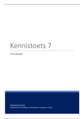 Samenvatting kennistoets 7