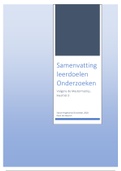 Fysiotherapie: Samenvatting Onderzoeken (research), leerjaar 1