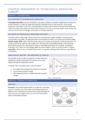 Summary Management of Product Innovation RUG