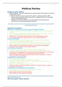 UK Political Parties - Unit 1 Government & Politics