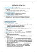 US Political Parties - Unit 3C Government & Politics