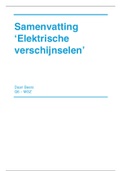 Samenvatting - Elektrische verschijnselen