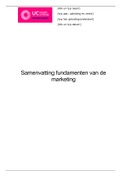 Fundamenten van de marketing volledige samenvatting