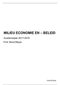 Samenvatting Milieu-economie en -beleid (UGent)