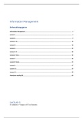 Summary Information Management for IBA year 2