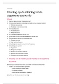 Samenvatting en notities gebundeld: Inleiding tot de algemene economie