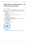 Organisation & Management: An International Approach Chapter 2, 3, 8, 9, 10