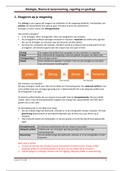 Samenvatting - Biologie (bvj) - HAVO/VWO 1 - thema 6 - waarneming, regeling en gedrag - compleet