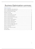 Block 8 Business Optimization summary