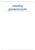 Inleiding Goederenrecht (BR 3) samenvatting