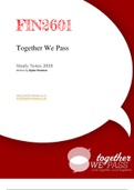FIN2601 Together We Pass Notes 2018
