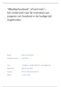 Onderzoek naar de motivaties van jongeren om Facebook in de huidige tijd te gebruiken