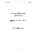 Sports Law Task 1