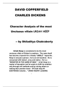 Character Analysis Of Uriah Heep in Charles Dicken's Novel " David Copperfield " . 