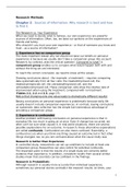 Research Methods, Morling Beth (2018), Chapter 2: Sources of Information: Why research is best and how to find it.