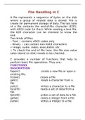 File Handling in C