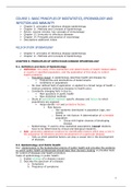 Course 1: BASIC PRINCIPLES OF BIOSTATISTICS, EPIDEMIOLOGY AND INFECTION AND IMMUNITY