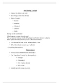 Photosynthesis & Cellular Respiration