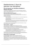 Deeltentamen 1 Over de grenzen van disciplines (OdG + PoSS)