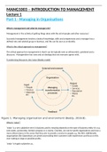 Introduction to Management: Management in organisations and organisational/management models (Taylor, Ford, Mayo, Hawthorne effect, Mintzberg)