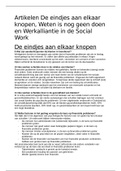 Artikelen De eindjes aan elkaar knopen, Weten is nog geen doen en Werkalliantie in de Social Work