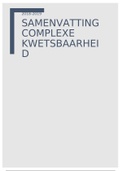 Samenvatting complexe kwetsbaarheid 