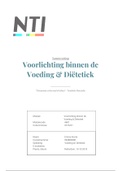 Samenvatting informatie - Voorlichting binnen de Voeding & Diëtetiek