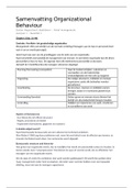 Samenvatting organizational behaviour (leerjaar 1 kwartiel 1)