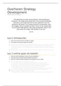 Strategy Development - Samenvatting om jezelf te overhoren!!