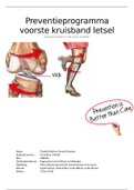 Preventieprogramma Voorste Kruisband 