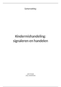 Samenvatting Kindermishandeling signaleren en handelen