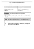 Assignment 1 - Algebraic Methods - BTEC Level 3 Engineering: Unit 4 (P1, P2, P3, M1 & M2) – Mathematics for Engineering Technicians