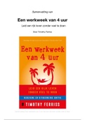 Samenvatting 'Een werkweek van 4 uur' door Timothy Ferriss