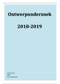 Ontwerponderzoek tentamen 2018/2019; Artikelen, onderzoeksopzet & lesstof