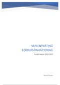 Samenvatting Bedrijfsfinanciering 2019