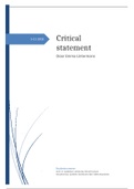 Critical statement OWE 5 waardevolle zorg 