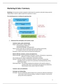 Marketing & Sales Summary Y1 Q1 Business Organisation