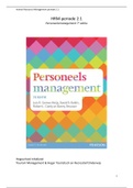 HRM 2.1 boek samenvatting Personeelsmanagement 7e editie H 1, 5, 6 en 9