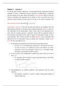 Summary of Methods of Empirical Analysis (Modules 1, 2, 6 and 7)