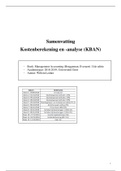 Samenvatting Kostenberekening en-analyse