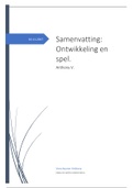 Samenvatting Ontwikkeling en spel