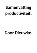 Samenvatting Productiviteit moduul 2 2e jaar.