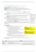 Financial Management 2 Summary - Chapters 3, 5, 6, 7, 9 and 12